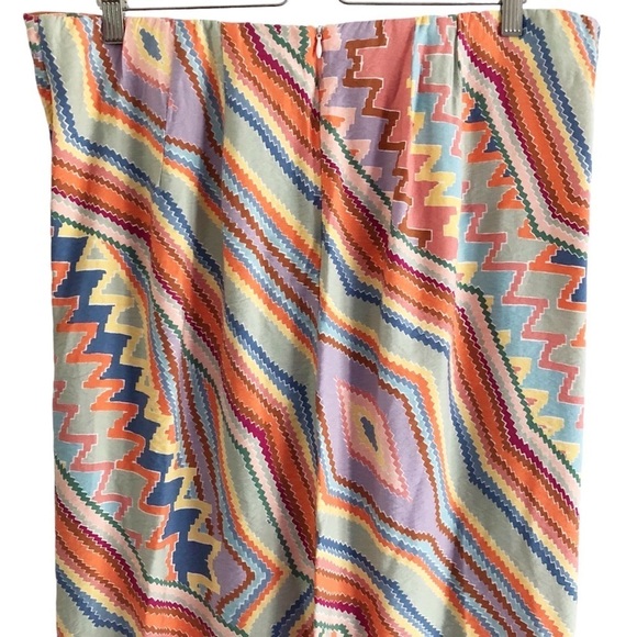 Eloquii Skirt Faux Wrap Boho Geometric Colorful Print Size 16 - Picture 5 of 12